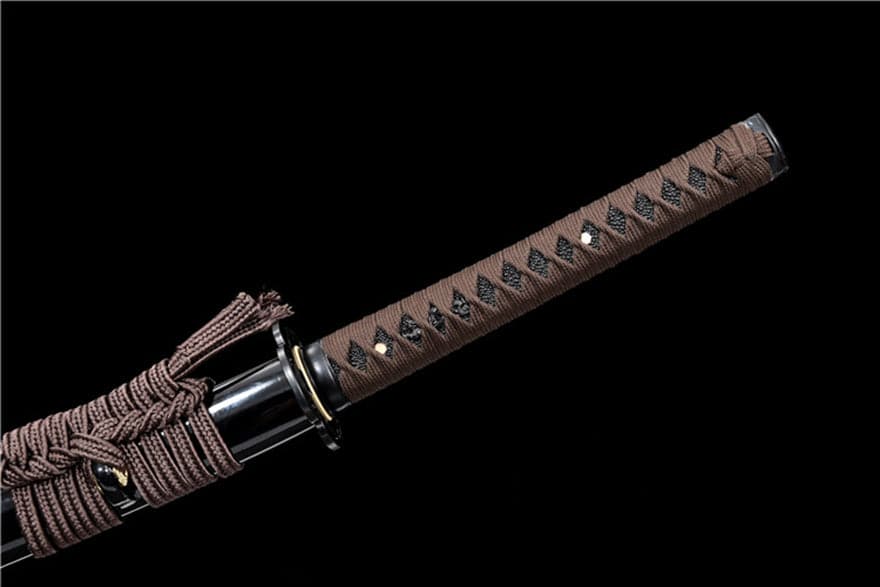 Hand Forged Japanese Samurai Katana Dragon King High Manganese Steel Baked gold blades - Tophatter Daily Deals