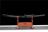 Hand Forged Japanese Samurai Katana Dragon King High Manganese Steel Baked gold blades - Tophatter Daily Deals