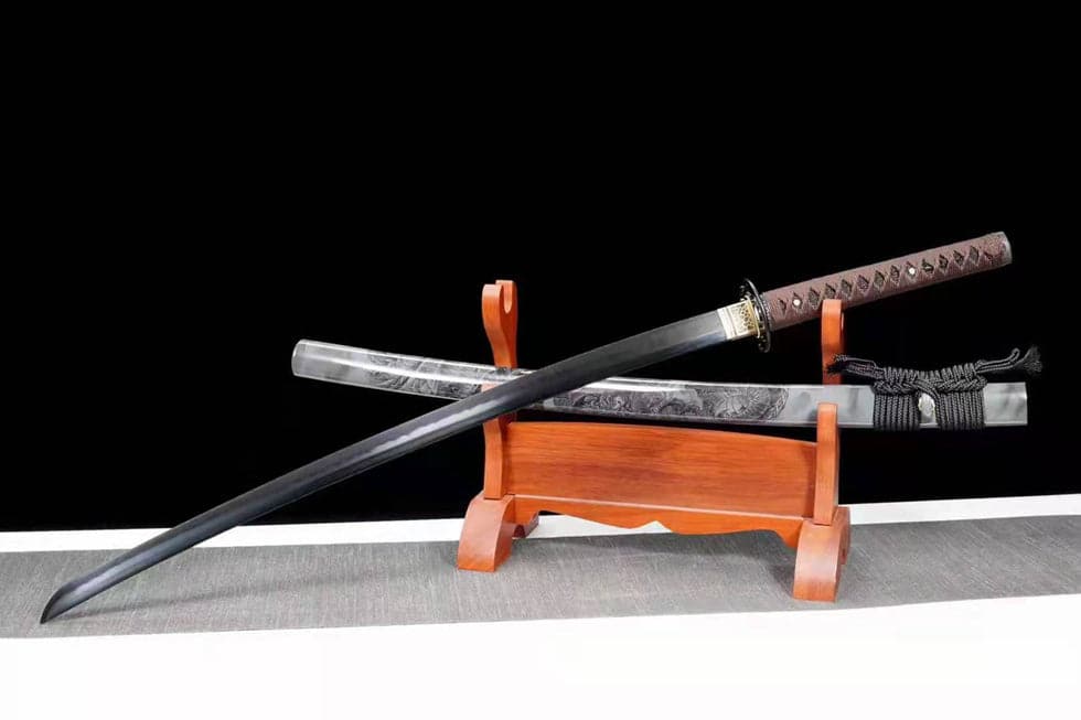 Hand Forged Japanese Samurai Katana Dragon Soul High Manganese Steel Full Tang - Tophatter Daily Deals