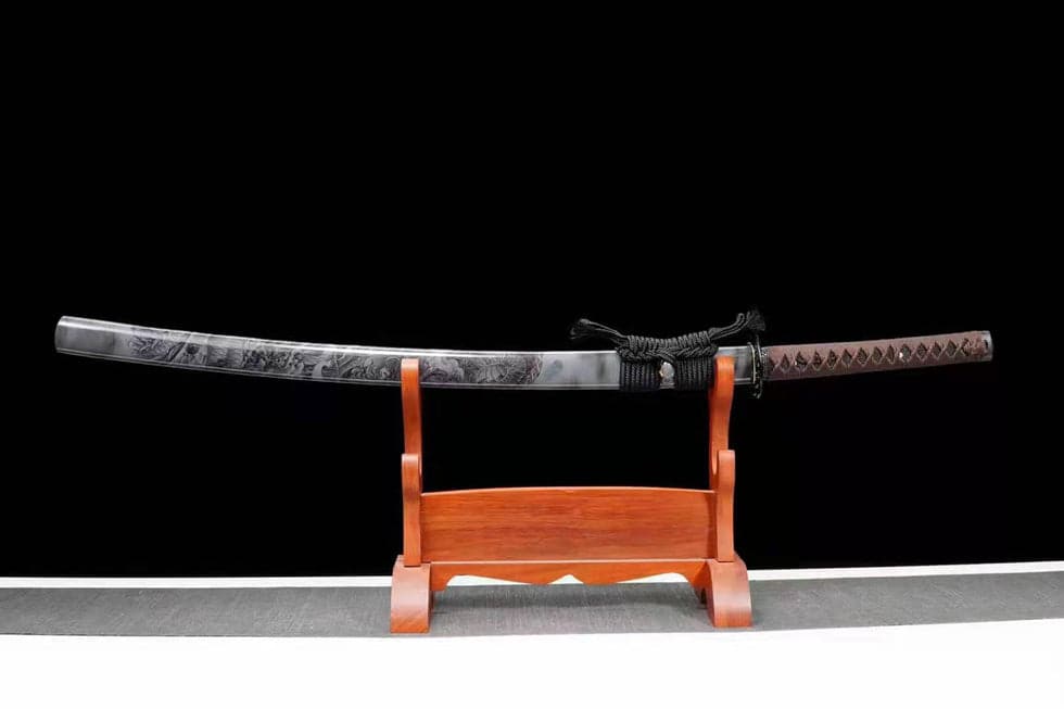 Hand Forged Japanese Samurai Katana Dragon Soul High Manganese Steel Full Tang - Tophatter Daily Deals