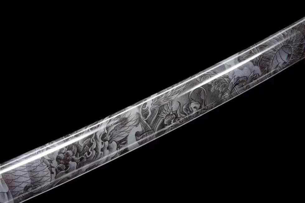Hand Forged Japanese Samurai Katana Dragon Soul High Manganese Steel Full Tang - Tophatter Daily Deals