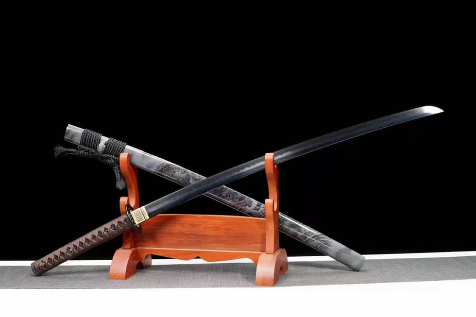 Hand Forged Japanese Samurai Katana Dragon Soul High Manganese Steel Full Tang - Tophatter Daily Deals