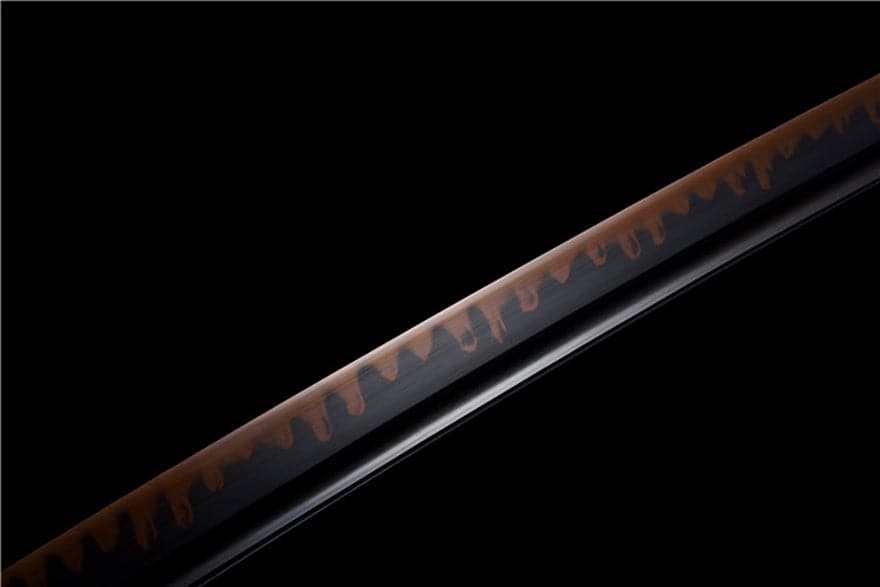 Hand Forged Japanese Samurai Katana Drop in the ocean T10 Carbon steel Blackening process - Tophatter Daily Deals