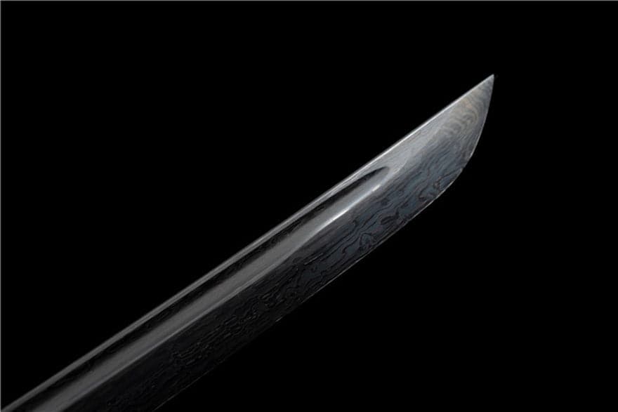 Hand Forged Japanese Samurai Katana Eagle Eye Pattern Steel Black Blade - Tophatter Daily Deals