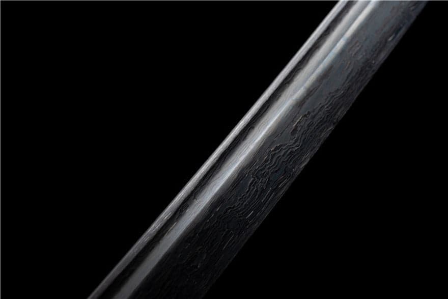 Hand Forged Japanese Samurai Katana Eagle Eye Pattern Steel Black Blade - Tophatter Daily Deals