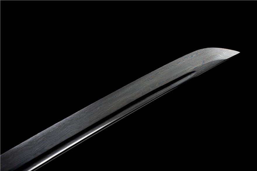 Hand Forged Japanese Samurai Katana Eagle Eye Pattern Steel Black Blade - Tophatter Daily Deals