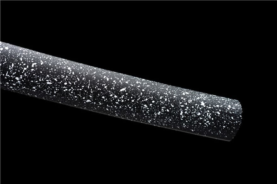 Hand Forged Japanese Samurai Katana Eagle Eye Pattern Steel Black Blade - Tophatter Daily Deals