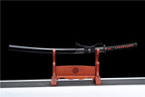 Hand Forged Japanese Samurai Katana Flame 9260 Spring Steel Reddening of the blade - Tophatter Daily Deals