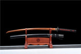Hand Forged Japanese Samurai Katana Flame 9260 Spring Steel Reddening of the blade - Tophatter Daily Deals