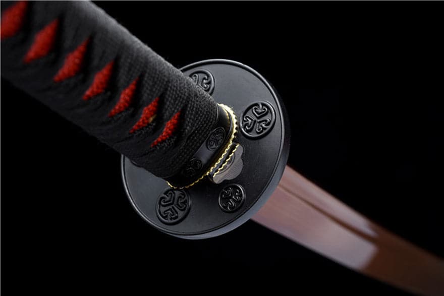 Hand Forged Japanese Samurai Katana Flame 9260 Spring Steel Reddening of the blade - Tophatter Daily Deals