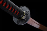 Hand Forged Japanese Samurai Katana Flame 9260 Spring Steel Reddening of the blade - Tophatter Daily Deals