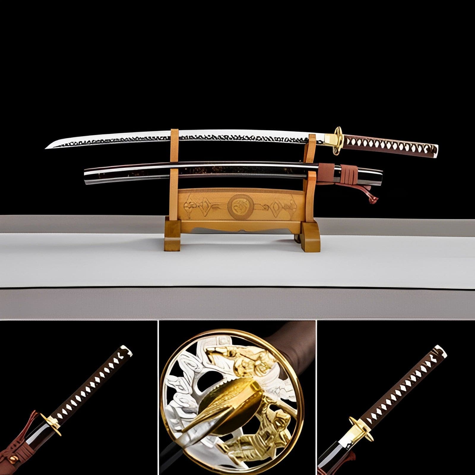 Hand Forged Japanese Samurai Katana Flying clouds T10 Carbon steel Full Tang - Tophatter Daily Deals