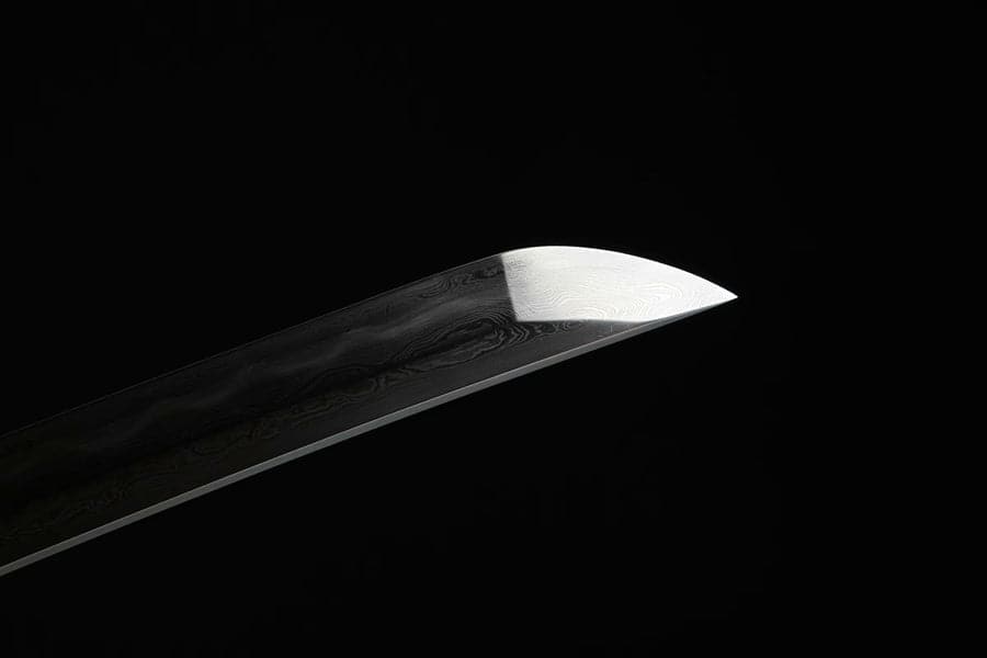 Hand Forged Japanese Samurai Katana Frog Prince Pattern Steel Gilt Silver Guard - Tophatter Daily Deals