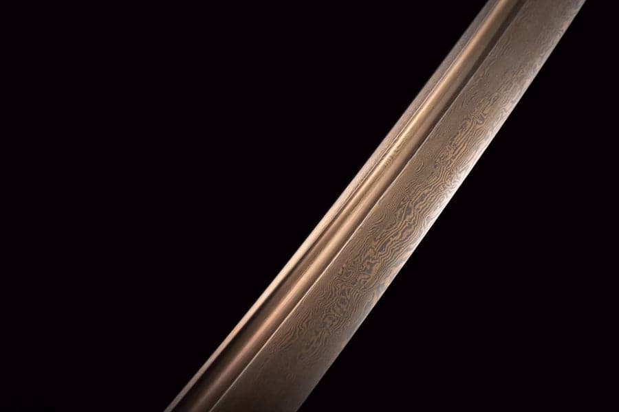 Hand Forged Japanese Samurai Katana Golden Bamboo Damascus Steel Full Tang - Tophatter Daily Deals