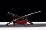 Hand Forged Japanese Samurai Katana Golden Bamboo Damascus Steel Full Tang - Tophatter Daily Deals