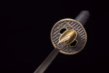 Hand Forged Japanese Samurai Katana Golden Bamboo Damascus Steel Full Tang - Tophatter Daily Deals