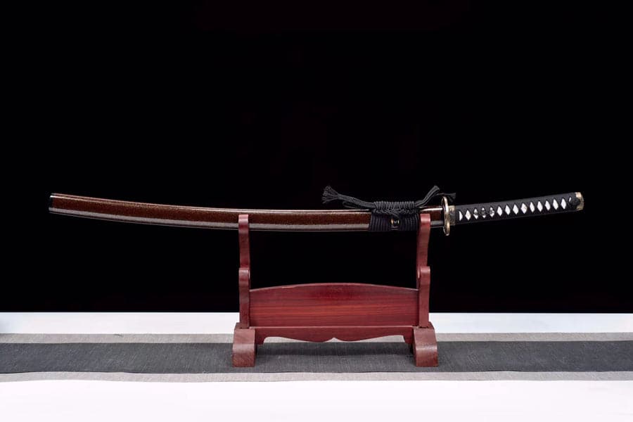 Hand Forged Japanese Samurai Katana Golden Bamboo Damascus Steel Full Tang - Tophatter Daily Deals