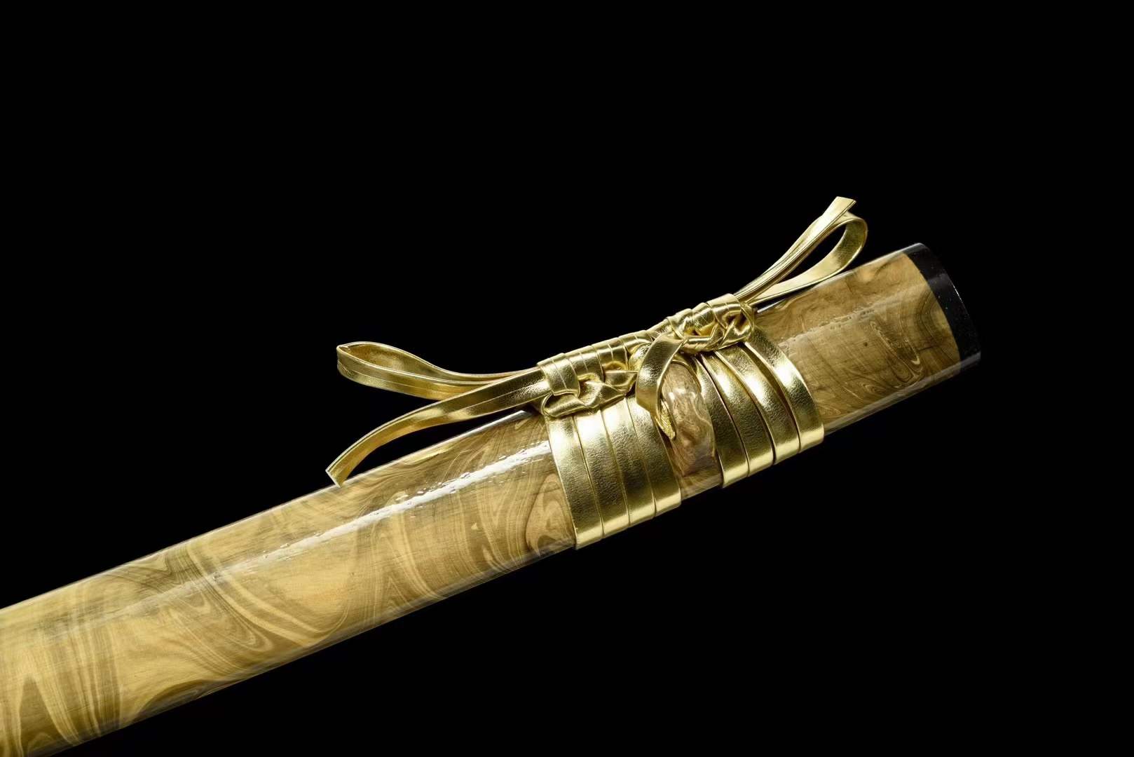 Hand Forged Japanese Samurai Katana Golden Snake High Manganese Steel Hand grinding - Tophatter Daily Deals
