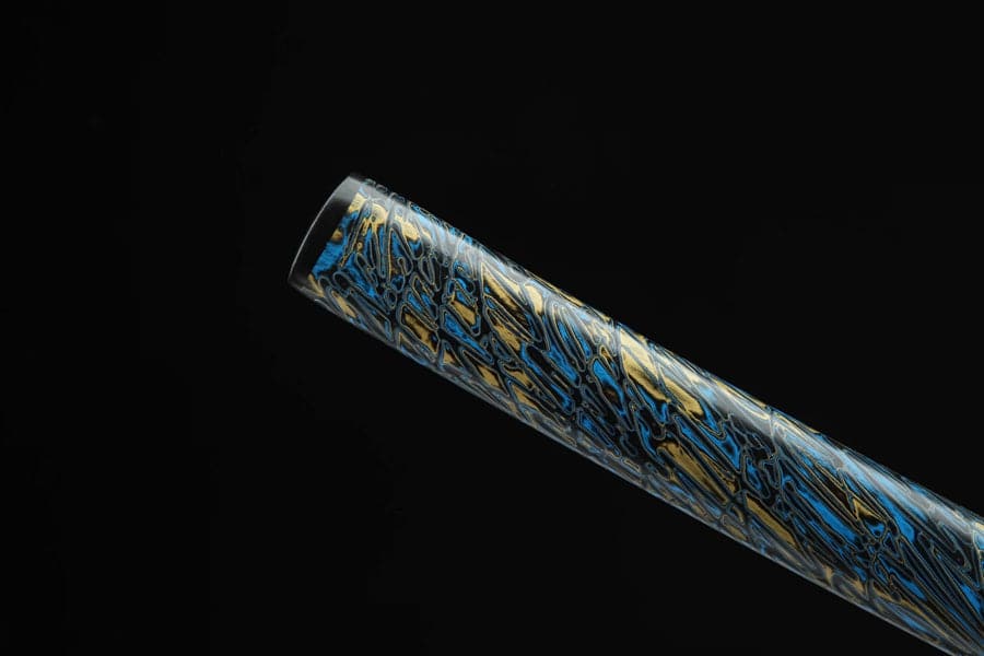 Hand Forged Japanese Samurai Katana Green Dragon Blade Plate Pattern Steel Blue - Tophatter Daily Deals