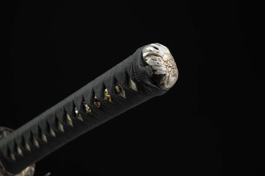 Hand Forged Japanese Samurai Katana Green Dragon Blade Plate Pattern Steel Blue - Tophatter Daily Deals