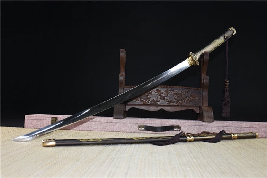 Hand Forged Japanese Samurai Katana Heavenly Maiden Scattered Flowers T10 Carbon steel Ancient Forging - Tophatter Daily Deals
