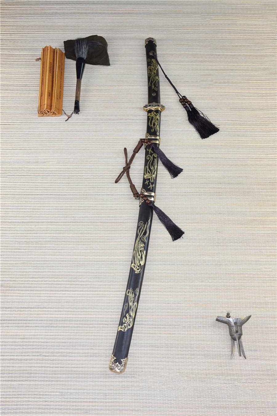 Hand Forged Japanese Samurai Katana Heavenly Maiden Scattered Flowers T10 Carbon steel Ancient Forging - Tophatter Daily Deals