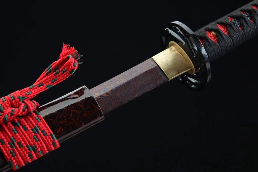 Hand Forged Japanese Samurai Katana Ichiro Sugimoto Damascus Steel Purple Blade - Tophatter Daily Deals