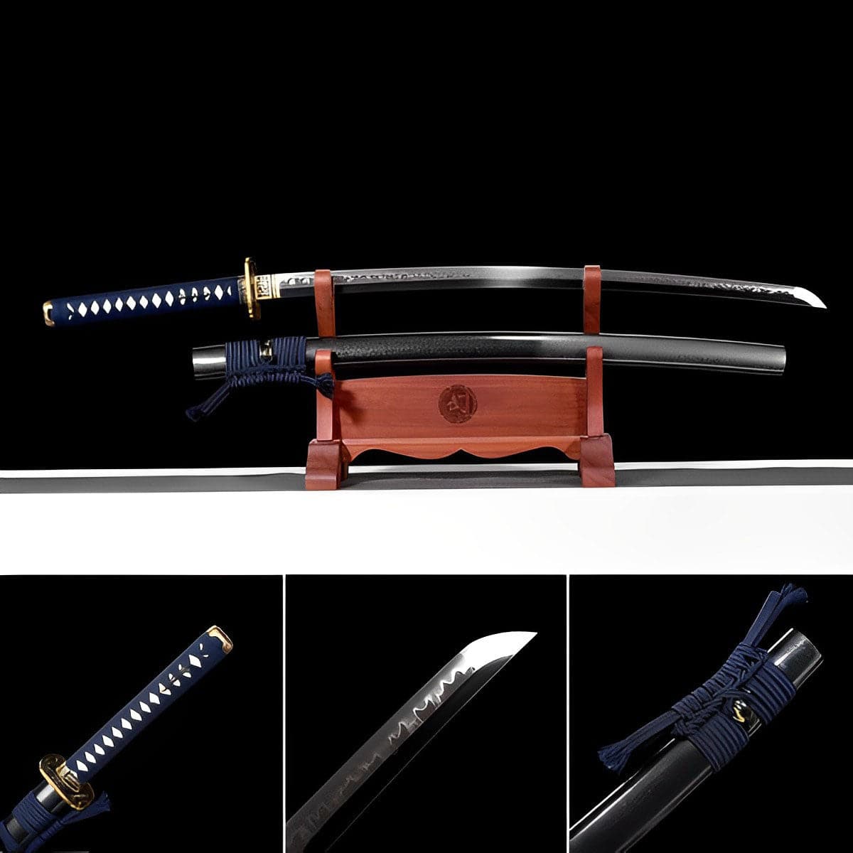 Hand Forged Japanese Samurai Katana Kṣitigarbha Bodhisattva T10 Carbon steel Mirror grinding - Tophatter Daily Deals