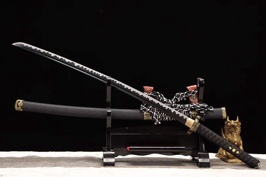 Hand Forged Japanese Samurai Katana Lion T10 Carbon steel Full Tang - Tophatter Daily Deals