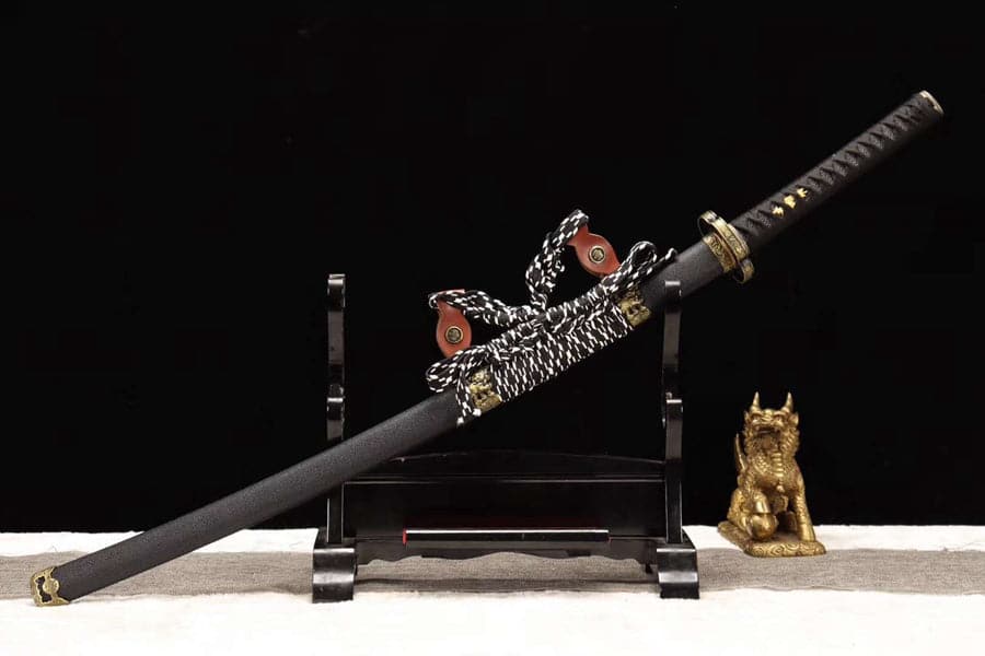Hand Forged Japanese Samurai Katana Lion T10 Carbon steel Full Tang - Tophatter Daily Deals
