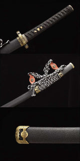 Hand Forged Japanese Samurai Katana Lion T10 Carbon steel Full Tang - Tophatter Daily Deals