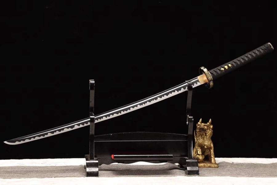 Hand Forged Japanese Samurai Katana Lion T10 Carbon steel Full Tang - Tophatter Daily Deals