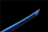 Hand Forged Japanese Samurai Katana Lobelia High Manganese Steel Baked Blue Blade - Tophatter Daily Deals