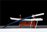 Hand Forged Japanese Samurai Katana Lobelia High Manganese Steel Baked Blue Blade - Tophatter Daily Deals