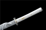 Hand Forged Japanese Samurai Katana Lobelia High Manganese Steel Baked Blue Blade - Tophatter Daily Deals