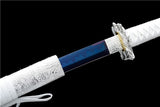 Hand Forged Japanese Samurai Katana Lobelia High Manganese Steel Baked Blue Blade - Tophatter Daily Deals
