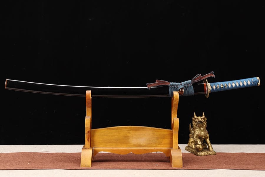 Hand Forged Japanese Samurai Katana Night Hidden T10 Carbon steel Turns the soil to burn blade - Tophatter Daily Deals