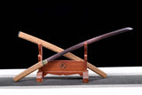 Hand Forged Japanese Samurai Katana Night Spectre Damascus Steel Blue blade - Tophatter Daily Deals
