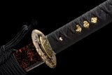Hand Forged Japanese Samurai Katana Pan Dragon Knight T10 Carbon steel Turns the soil to burn blade - Tophatter Daily Deals