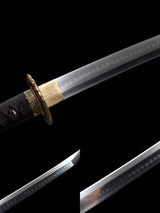 Hand Forged Japanese Samurai Katana Pan Dragon Knight T10 Carbon steel Turns the soil to burn blade - Tophatter Daily Deals