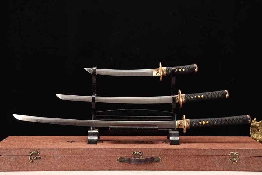 Hand Forged Japanese Samurai Katana Pattern Steel Turns the soil to burn blade - Tophatter Daily Deals