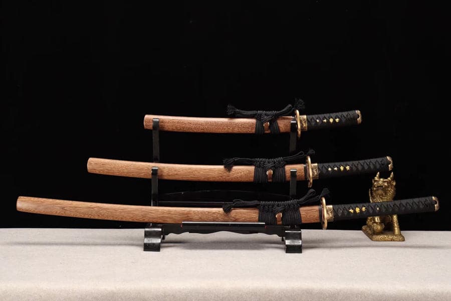 Hand Forged Japanese Samurai Katana Pattern Steel Turns the soil to burn blade - Tophatter Daily Deals