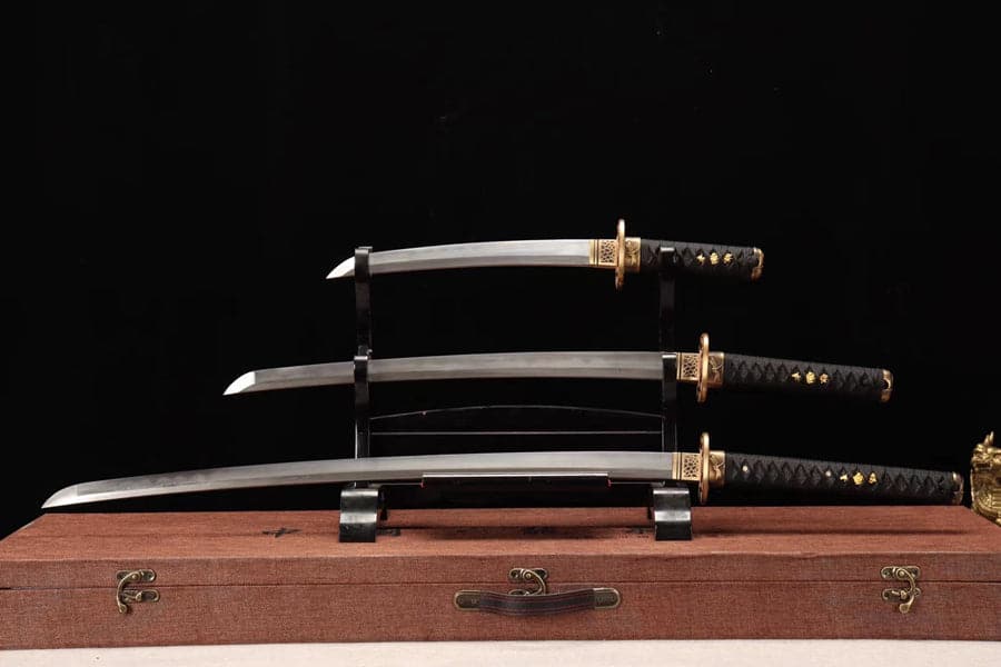 Hand Forged Japanese Samurai Katana Pattern Steel Turns the soil to burn blade - Tophatter Daily Deals