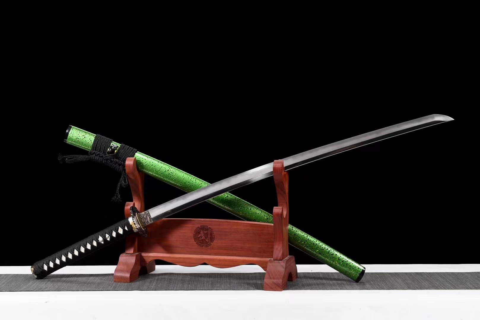 Hand Forged Japanese Samurai Katana Petunia Kobuse Forge Top quality fighting research - Tophatter Daily Deals
