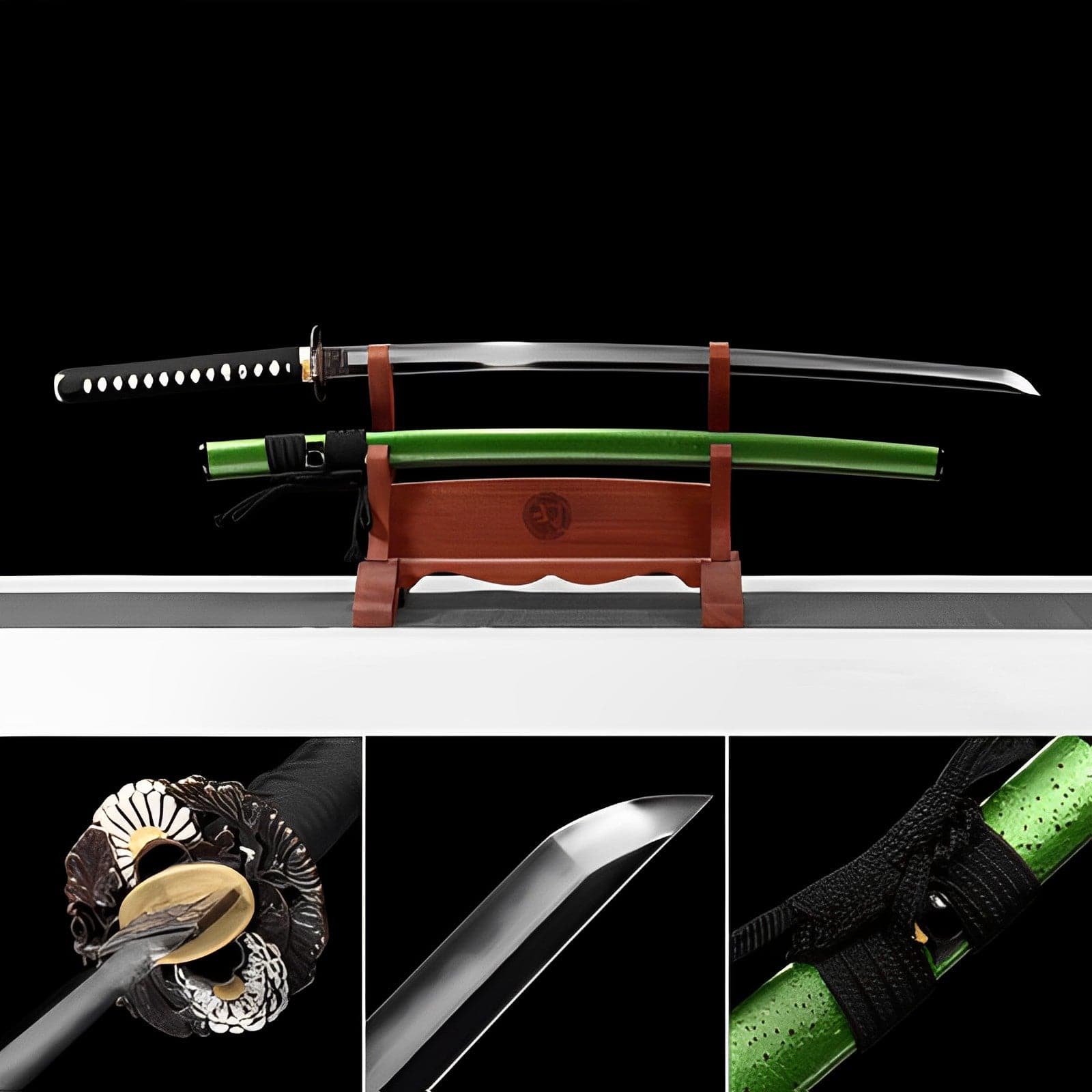 Hand Forged Japanese Samurai Katana Petunia Kobuse Forge Top quality fighting research - Tophatter Daily Deals
