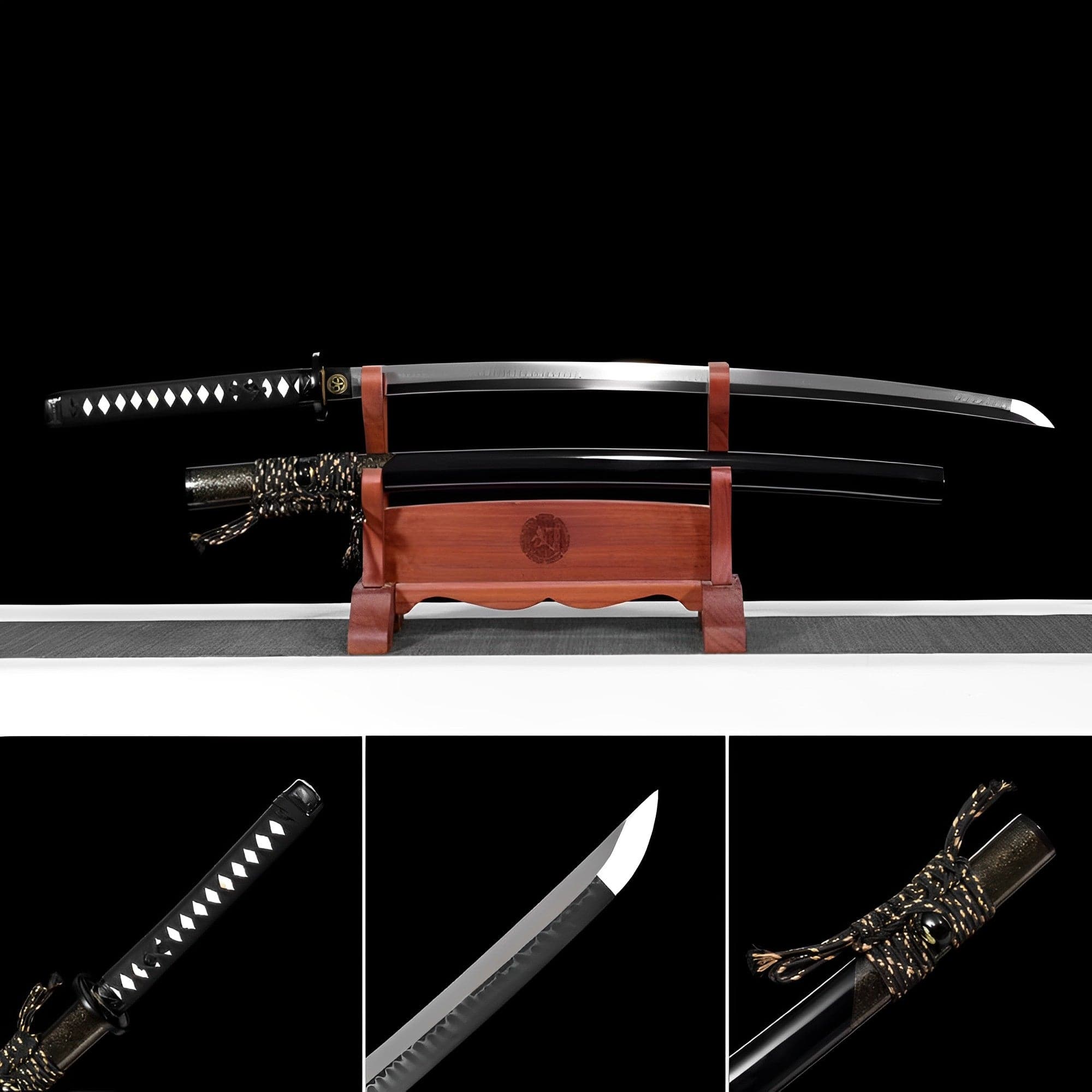 Hand Forged Japanese Samurai Katana Phantom Feather T10 Carbon steel Mirror grinding - Tophatter Daily Deals