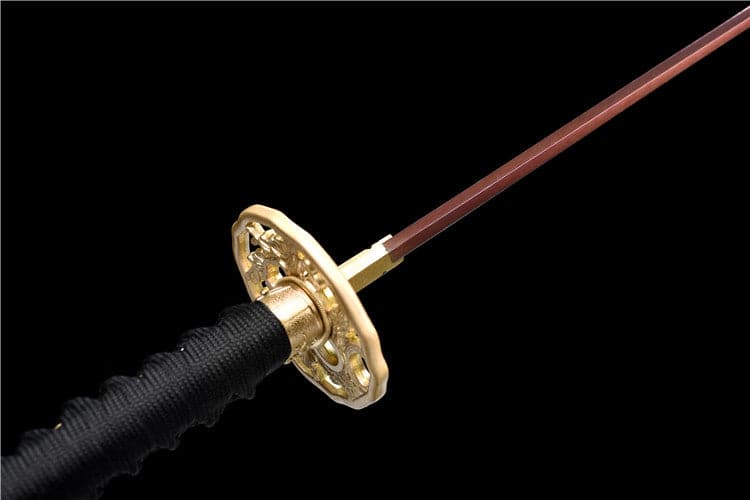 Hand Forged Japanese Samurai Katana Rose High Manganese Steel Purple Blade - Tophatter Daily Deals