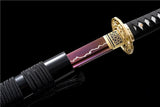 Hand Forged Japanese Samurai Katana Rose High Manganese Steel Purple Blade - Tophatter Daily Deals