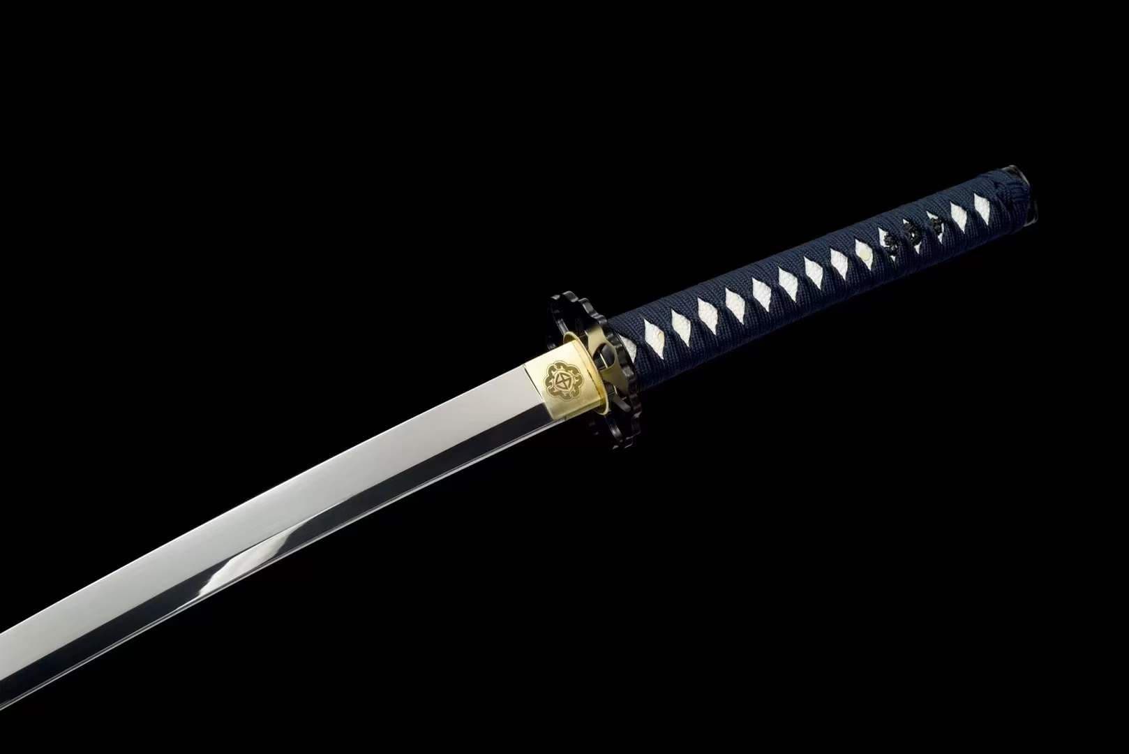 Hand Forged Japanese Samurai Katana Shadow Mirror High Manganese Steel - Tophatter Daily Deals