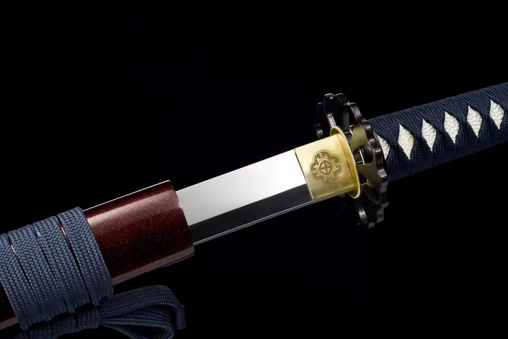 Hand Forged Japanese Samurai Katana Shadow Mirror High Manganese Steel - Tophatter Daily Deals